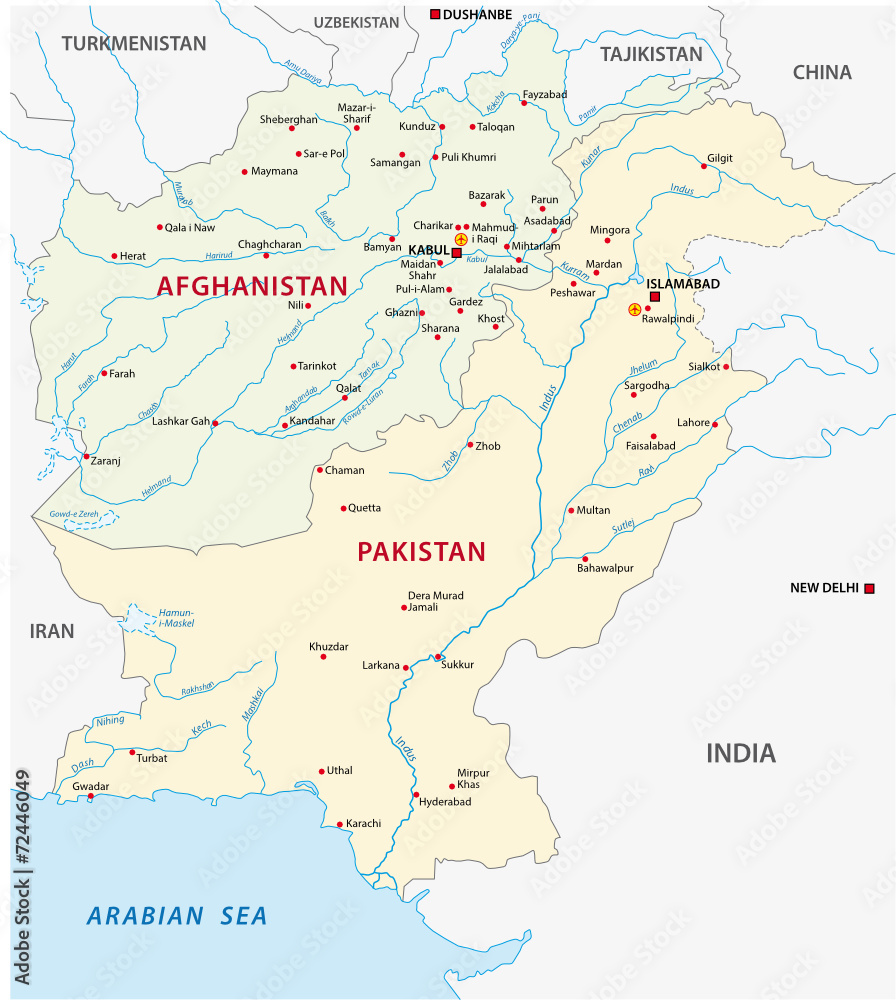 pakistan-afghanistan map