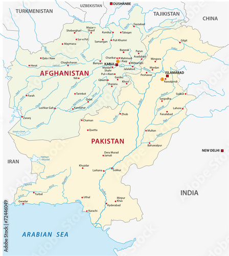 pakistan-afghanistan map