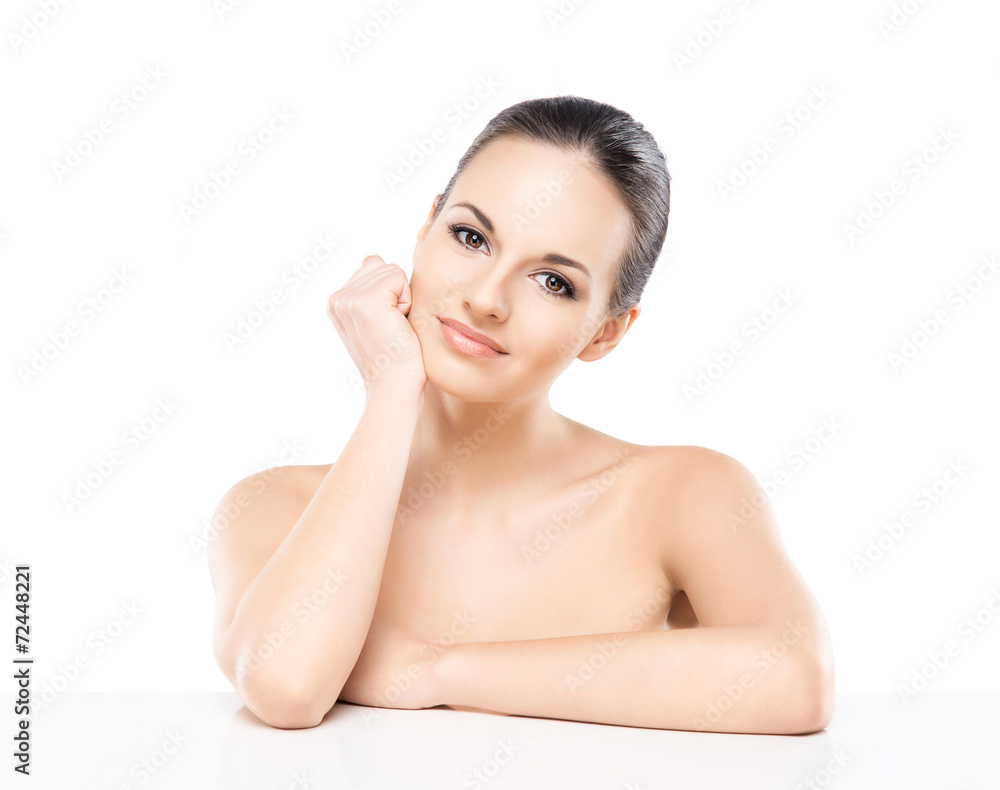 Portrait of a healthy and sensual girl isolated on white Portrait of a healthy and sensual girl isolated on white