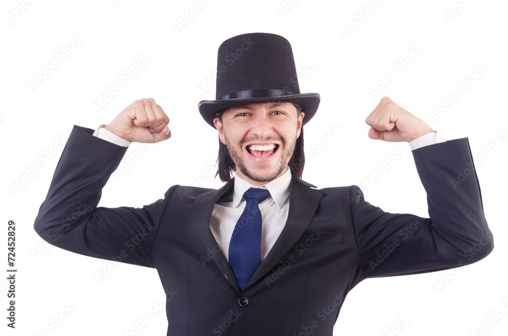 Young businessman isolated on the white background Young businessman isolated on the white background