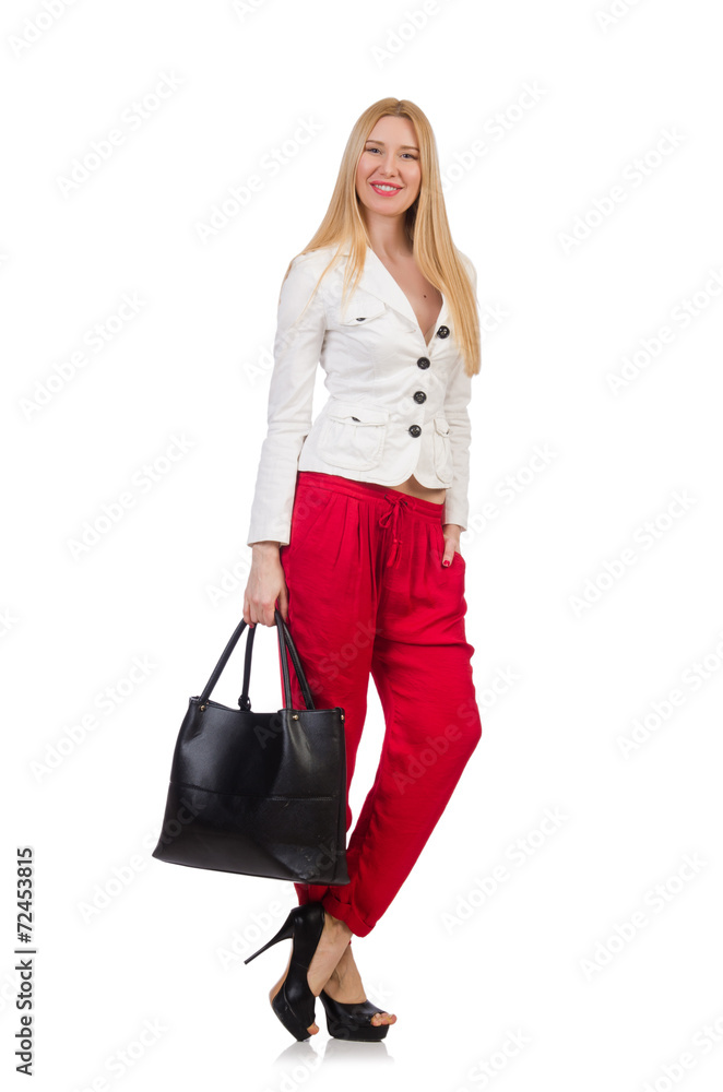 Woman with bag in fashion concept Woman with bag in fashion concept