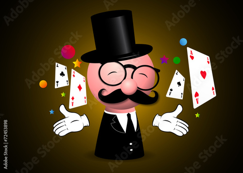 mago, prestigiatore, magia, carte, spettacolo