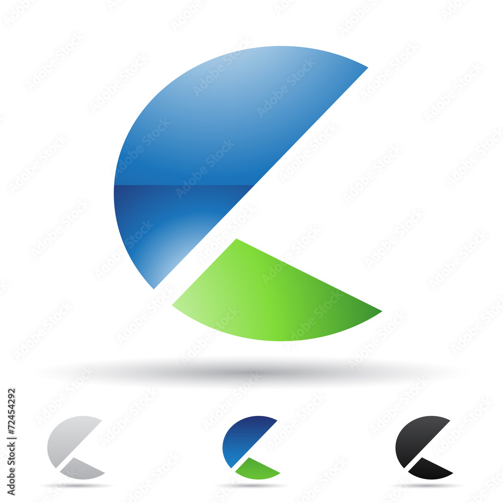 Abstract icon for letter C Abstract icon for letter C