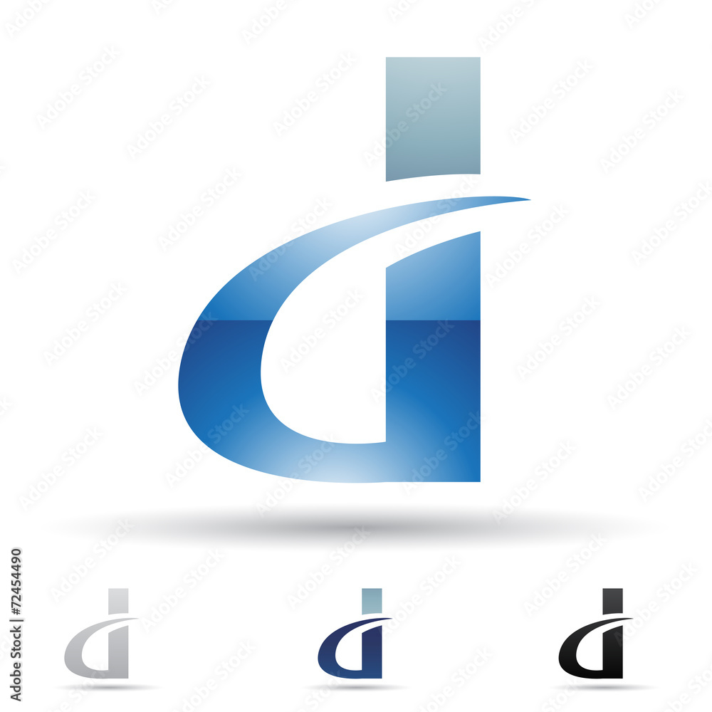 Abstract icon for letter D Abstract icon for letter D