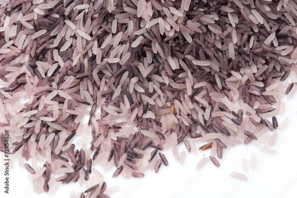 berry rice isolated on white background berry rice isolated on white background