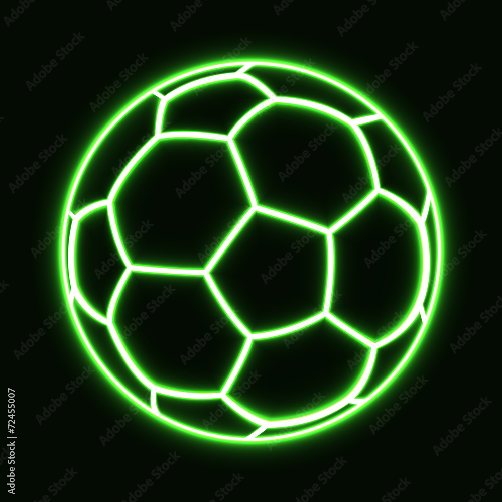 Naklejka premium glowing soccer football ball