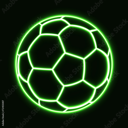 glowing soccer football ball