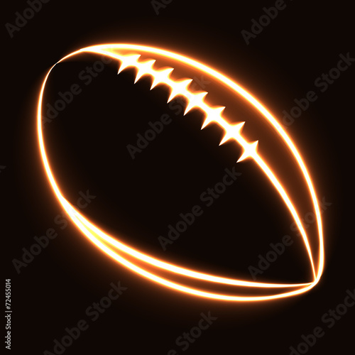 glowing football ball