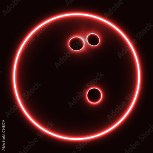 glowing bowling ball
