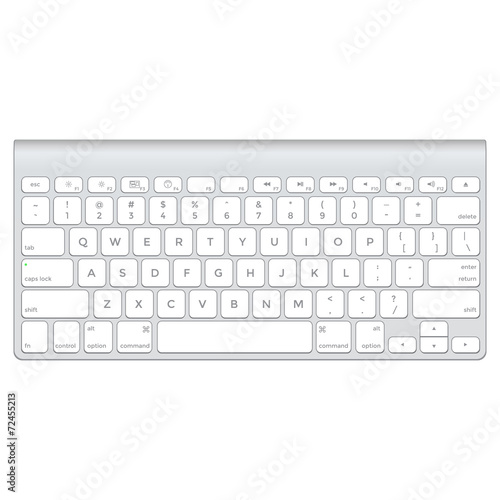 vector short aluminium computer keyboard