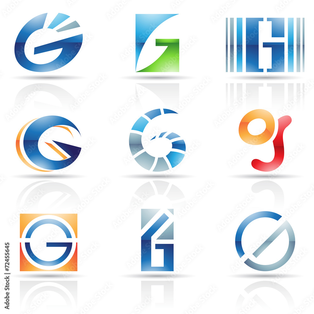 Glossy Icons for letter G Glossy Icons for letter G
