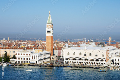 Venedig, Blick auf Dogenpalast, Campanile und Markusdom