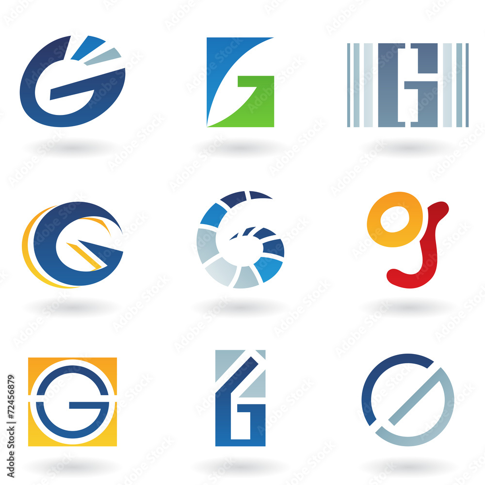 Abstract icons for letter G Abstract icons for letter G