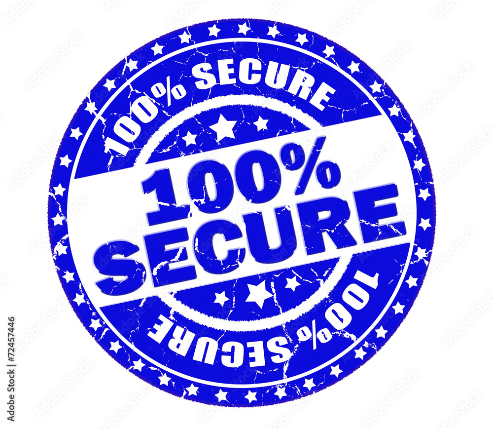 100% secure stamp
