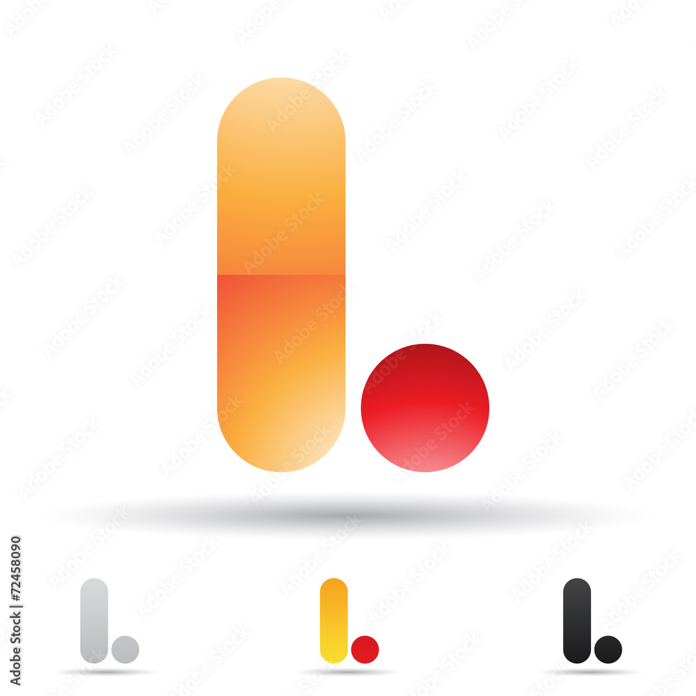 Abstract icon for letter L