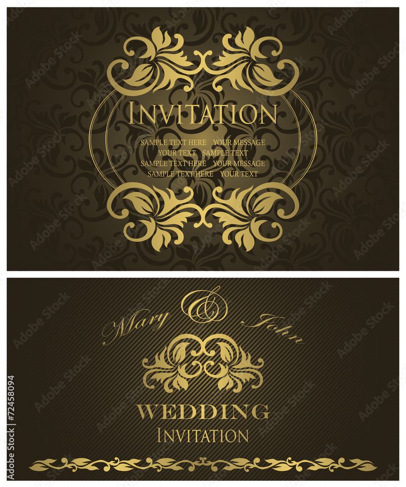 Template of wedding invitation