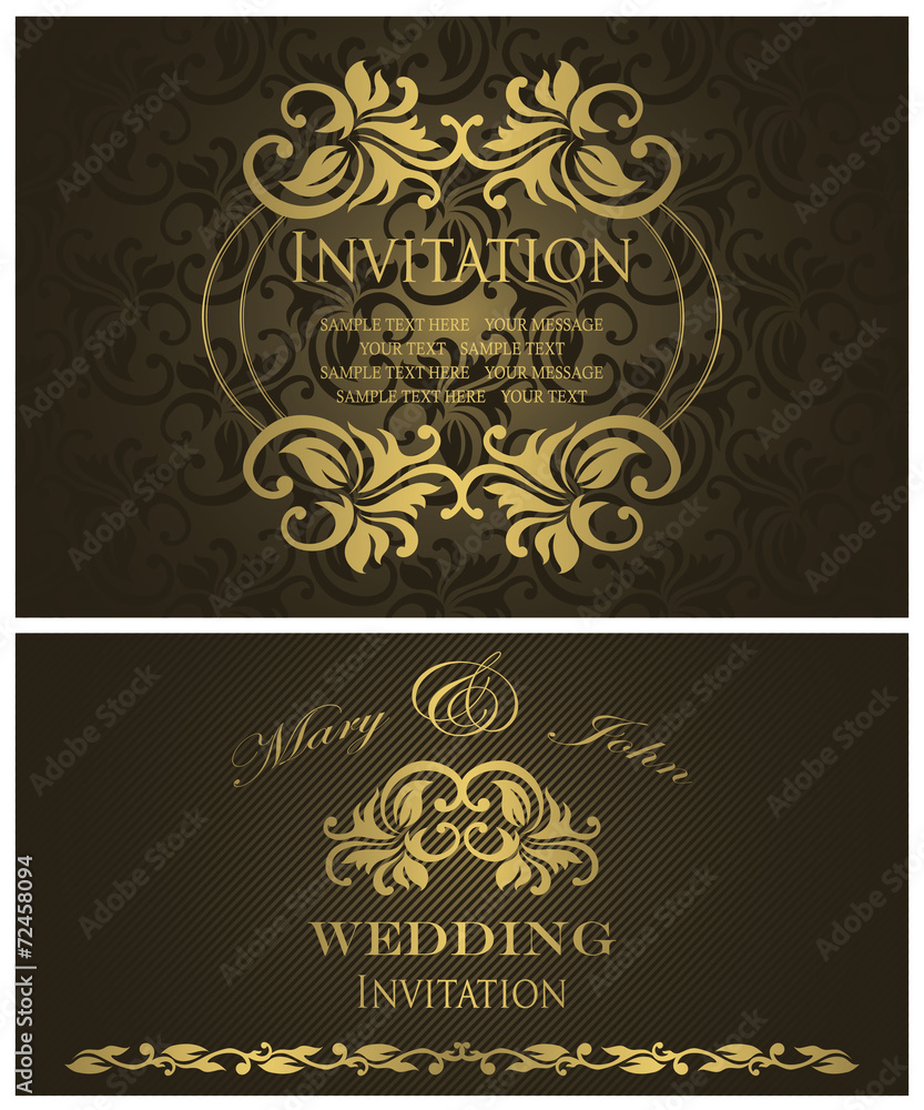 Template of wedding invitation Template of wedding invitation