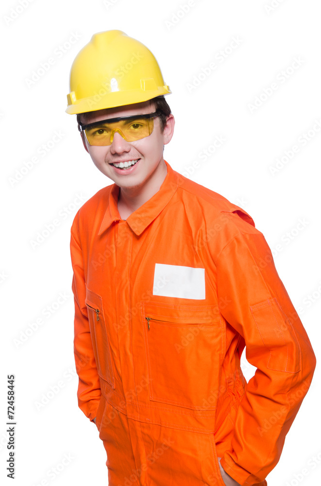 Industrial worker isolated on the white background Industrial worker isolated on the white background