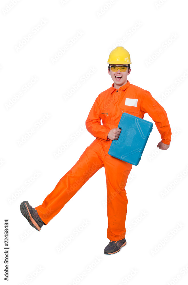 Industrial worker isolated on the white background Industrial worker isolated on the white background