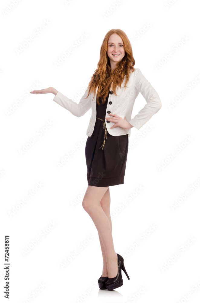 Woman isolated on the white background Woman isolated on the white background