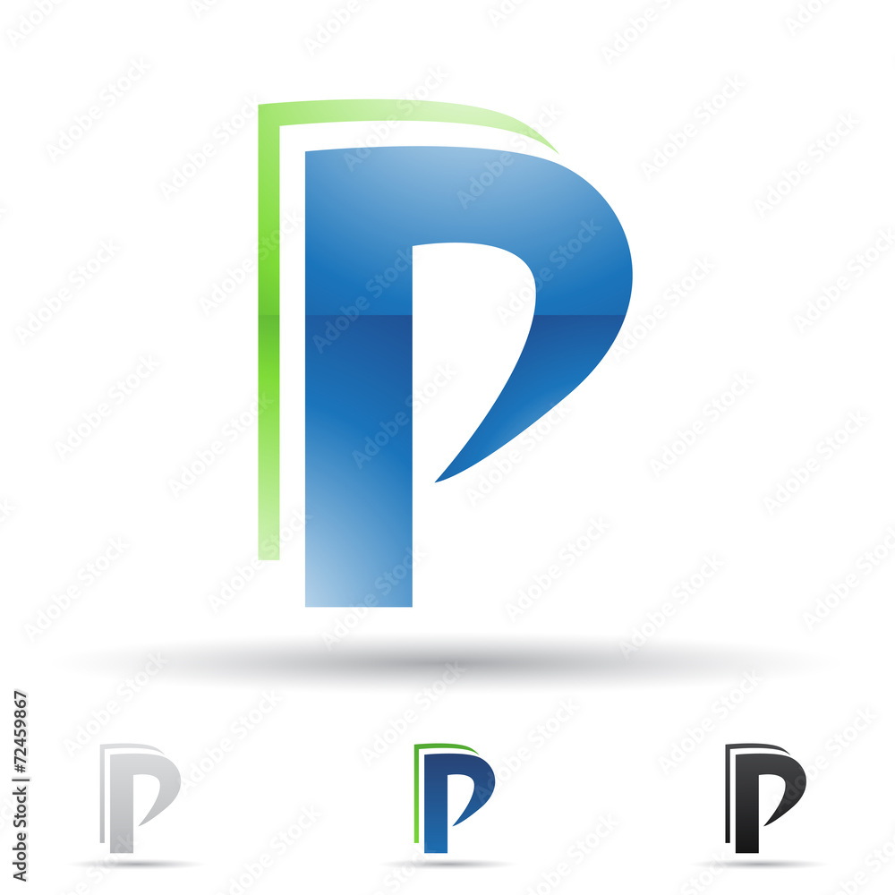 Abstract icon for letter P Abstract icon for letter P