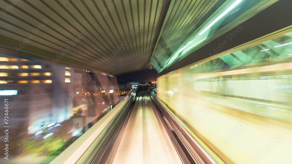 POV time lapse through Tokyo on Yurikamome POV time lapse through Tokyo on Yurikamome