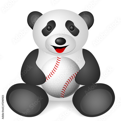 Fototapeta Naklejka Na Ścianę i Meble -  panda baseball ball