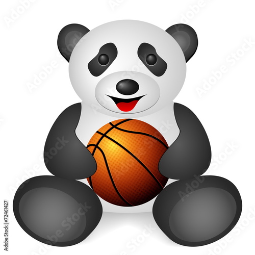 Fototapeta Naklejka Na Ścianę i Meble -  panda basketball ball