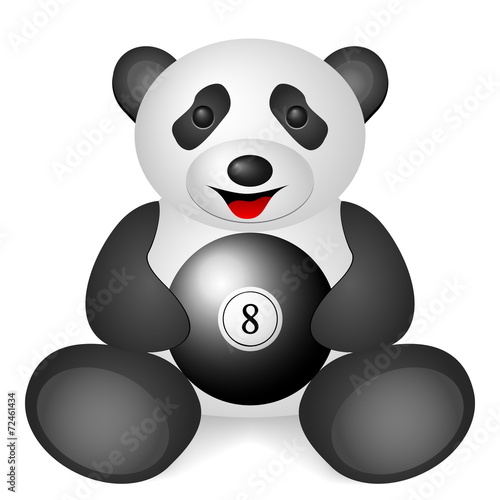 Fototapeta Naklejka Na Ścianę i Meble -  panda billiards ball