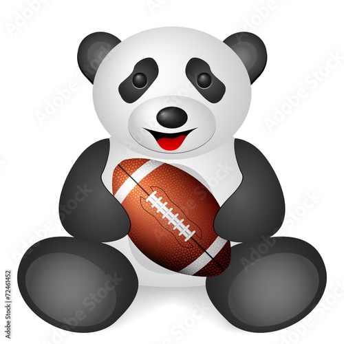 Fototapeta Naklejka Na Ścianę i Meble -  panda football ball