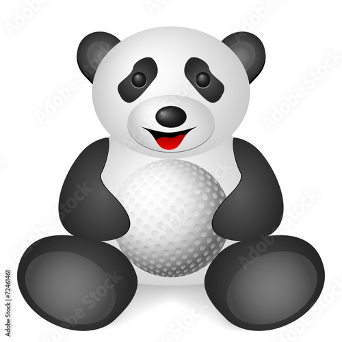 Fototapeta Naklejka Na Ścianę i Meble -  panda golf ball
