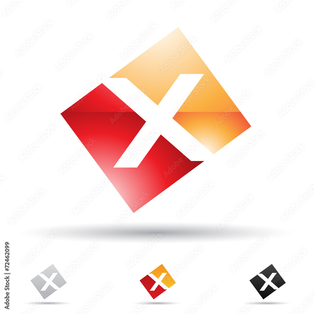 Obraz premium Abstract icon for letter X