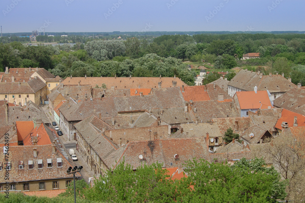 The roofs of the old town Petrovaradin