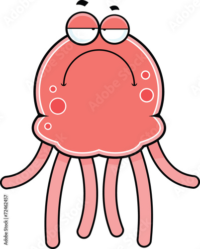 Cartoon Jellyfish Grumpy