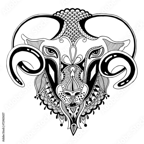 head goat symbol of 2015 year