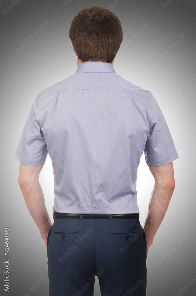 Male model with shirt isolated on white Male model with shirt isolated on white
