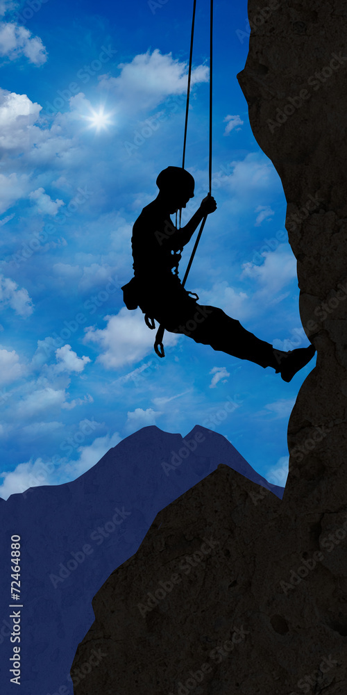 ag4 AlpinistGraphic - climber 1 in the alps - g2384