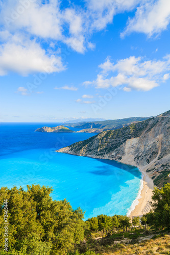 View of beautiful Myrtos beach on Kefalonia island  Greece