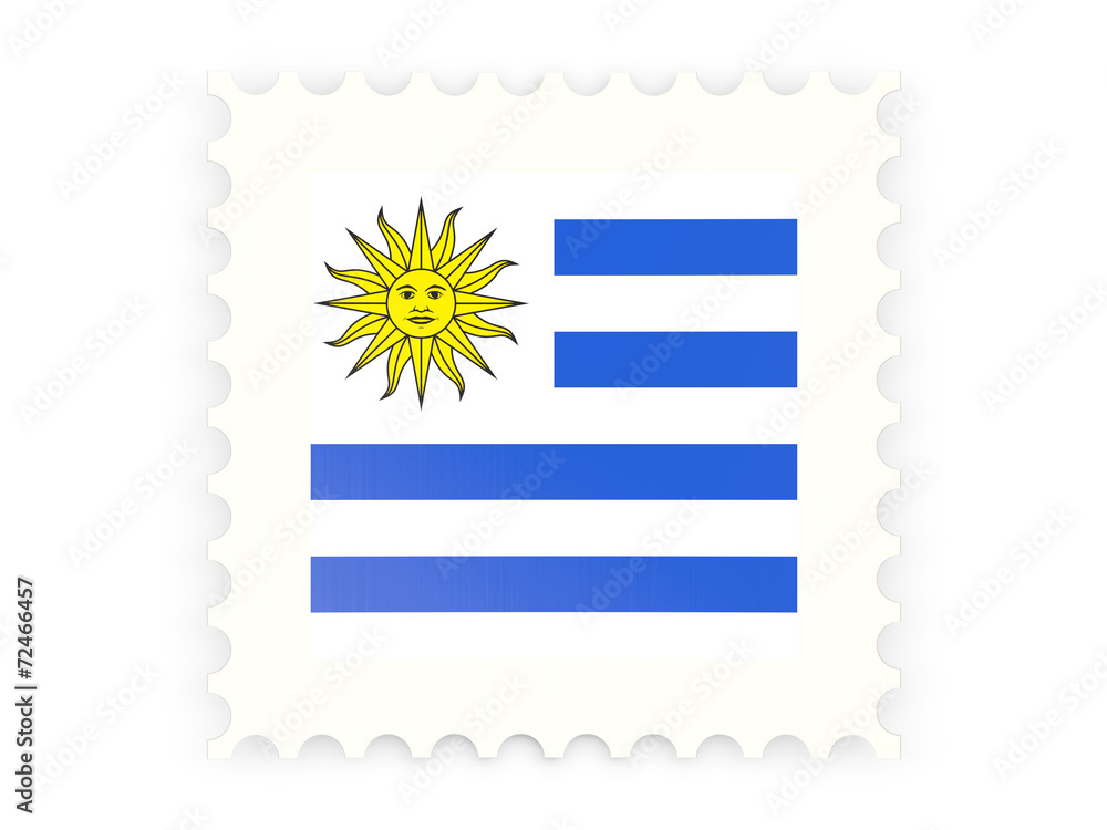Fototapeta premium Postage stamp icon of uruguay