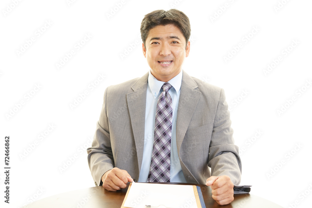 笑顔のビジネスマン 笑顔のビジネスマン