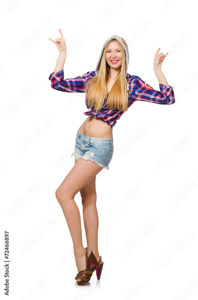 Young woman in fashion concept