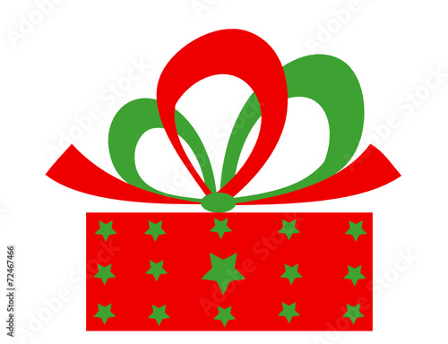 Geschenkpaket mit Sternen