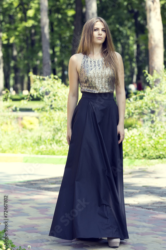 Portrait of a young girl in the park