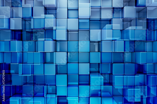 Blue blocks abstract background