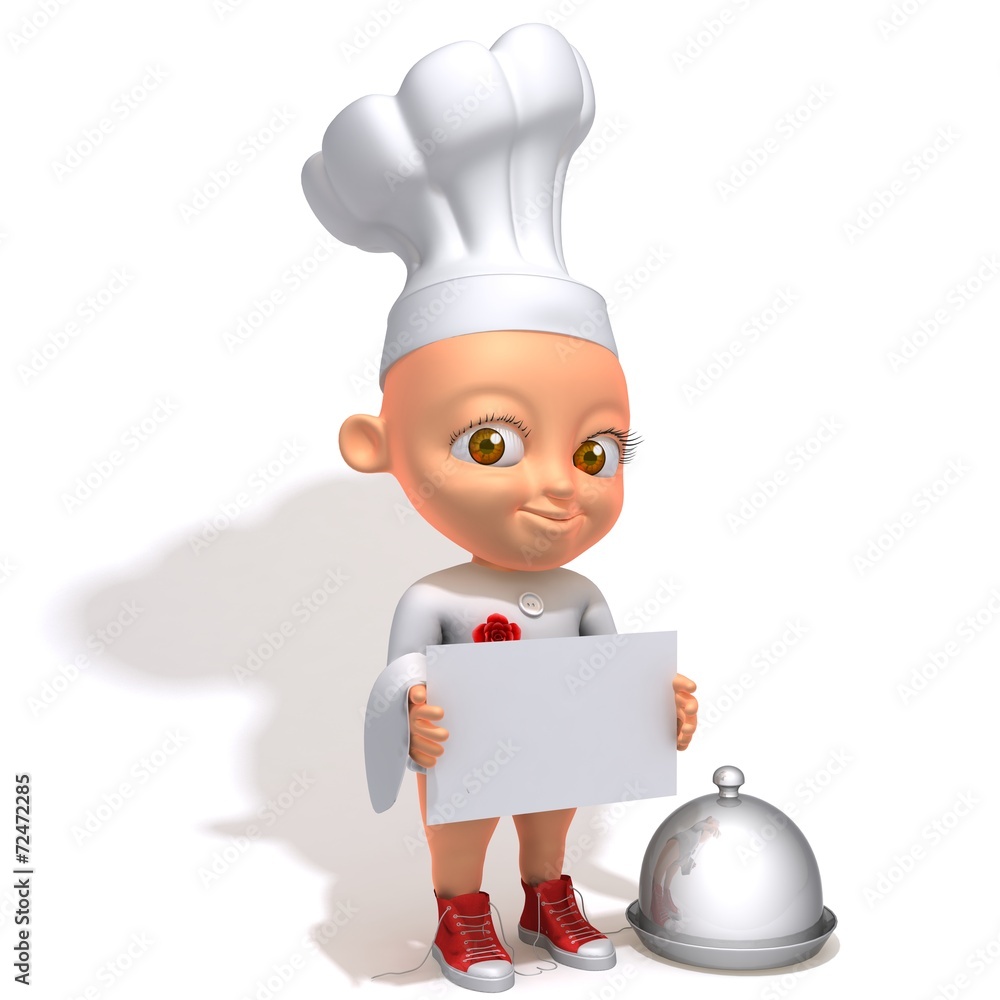 Baby Jake chef with white panel Baby Jake chef with white panel