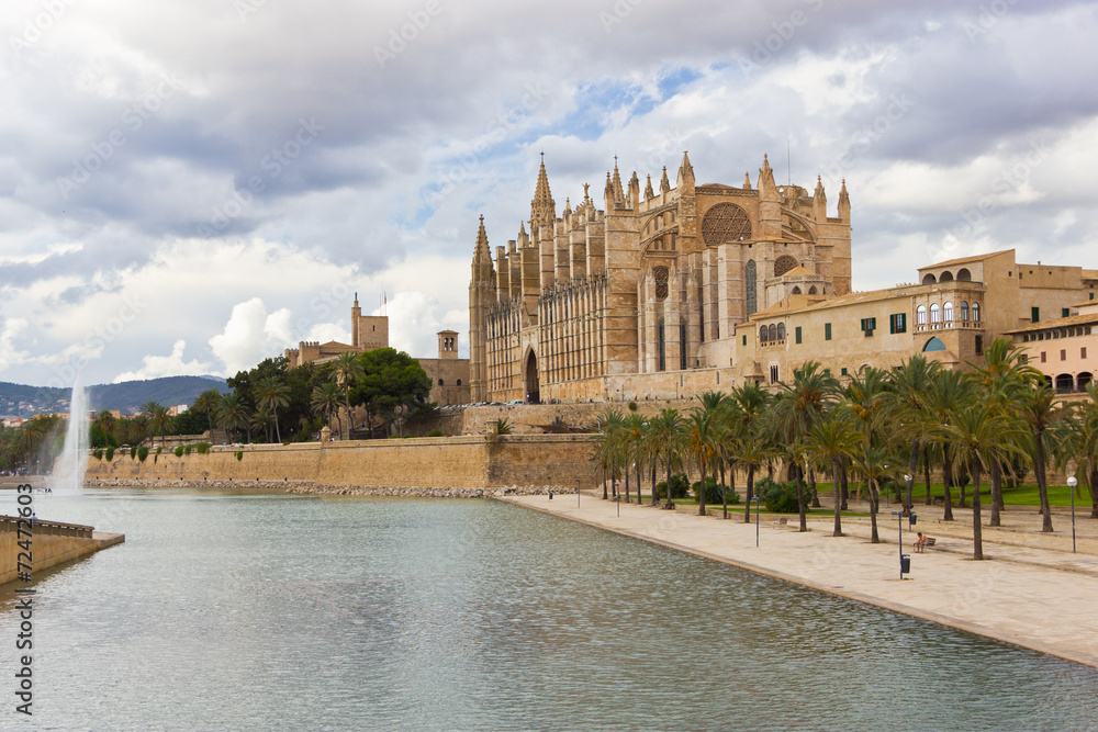 The Cathedral of Santa Maria of Palma de Mallorca, La Seu, Spain