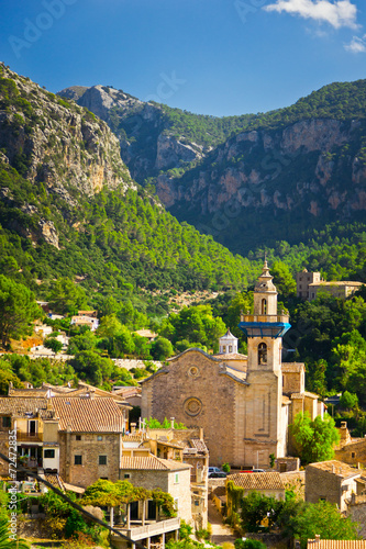 Beautiful view of Valldemossa city, Mallorca, Spain photo