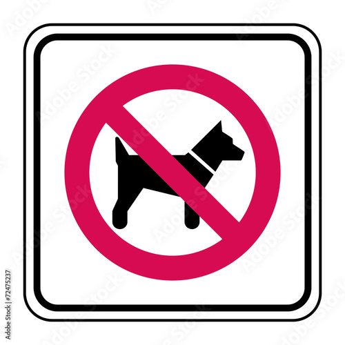 Logo interdit aux chiens.