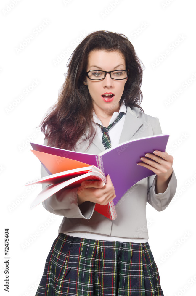 Young student isolated on the white background Young student isolated on the white background