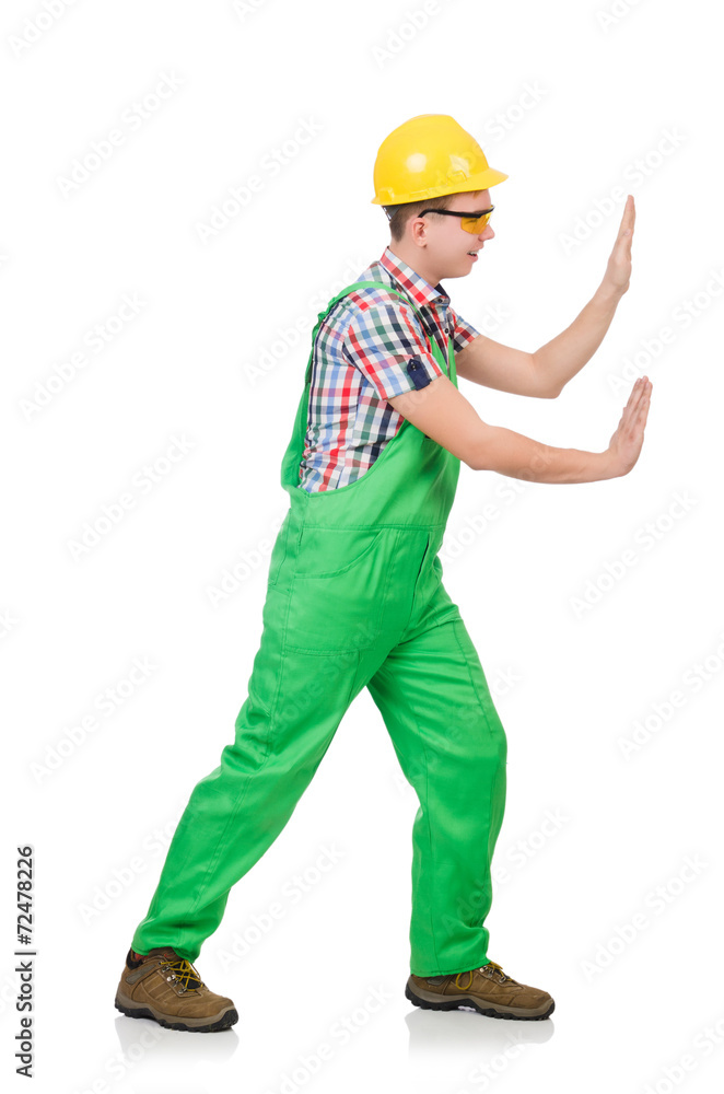Industrial worker isolated on the white background Industrial worker isolated on the white background